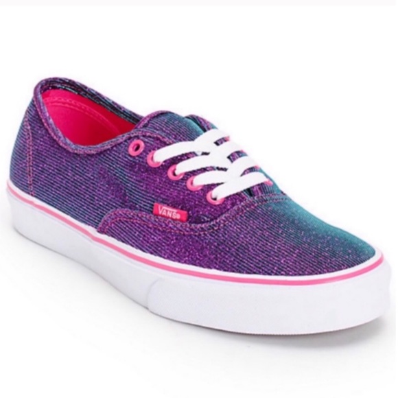 Vans Shoes - Vans Women's Authentic Shimmer Magenta Canvas Shoe